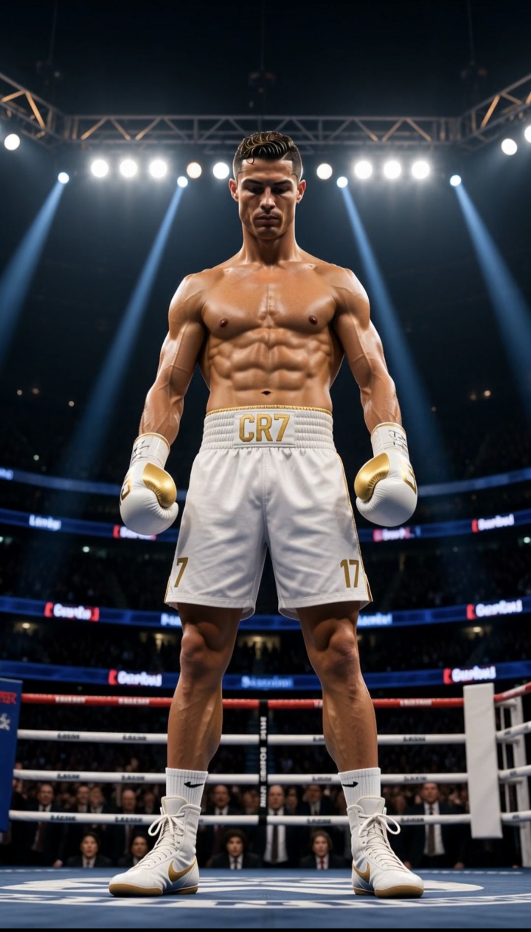 Exemple de création IA : boxeur sur un ring