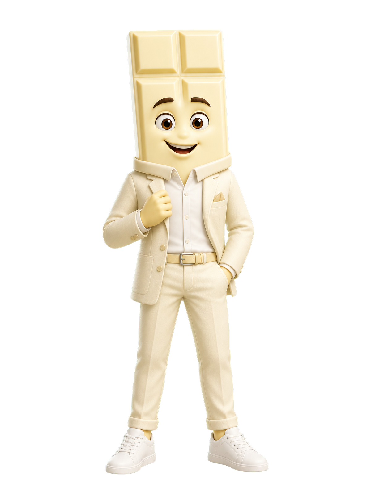 Personnage chocolat blanc