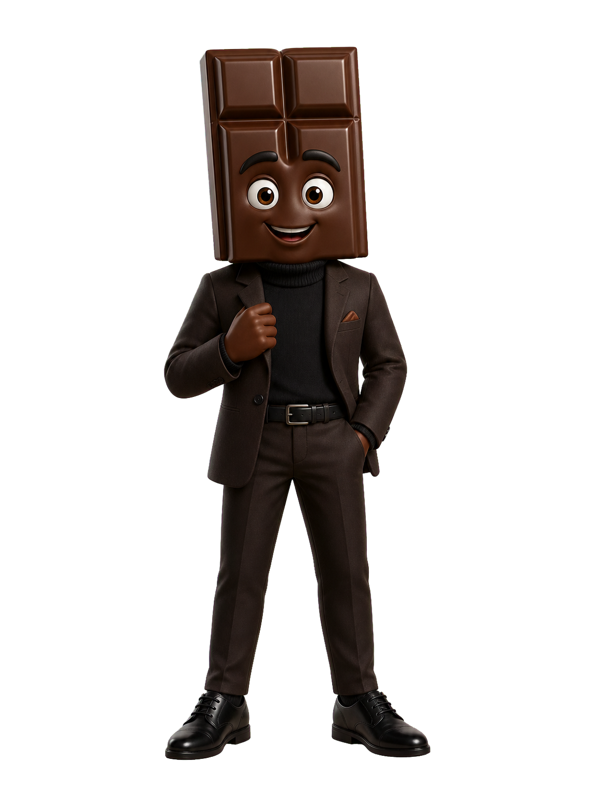 Personnage chocolat noir