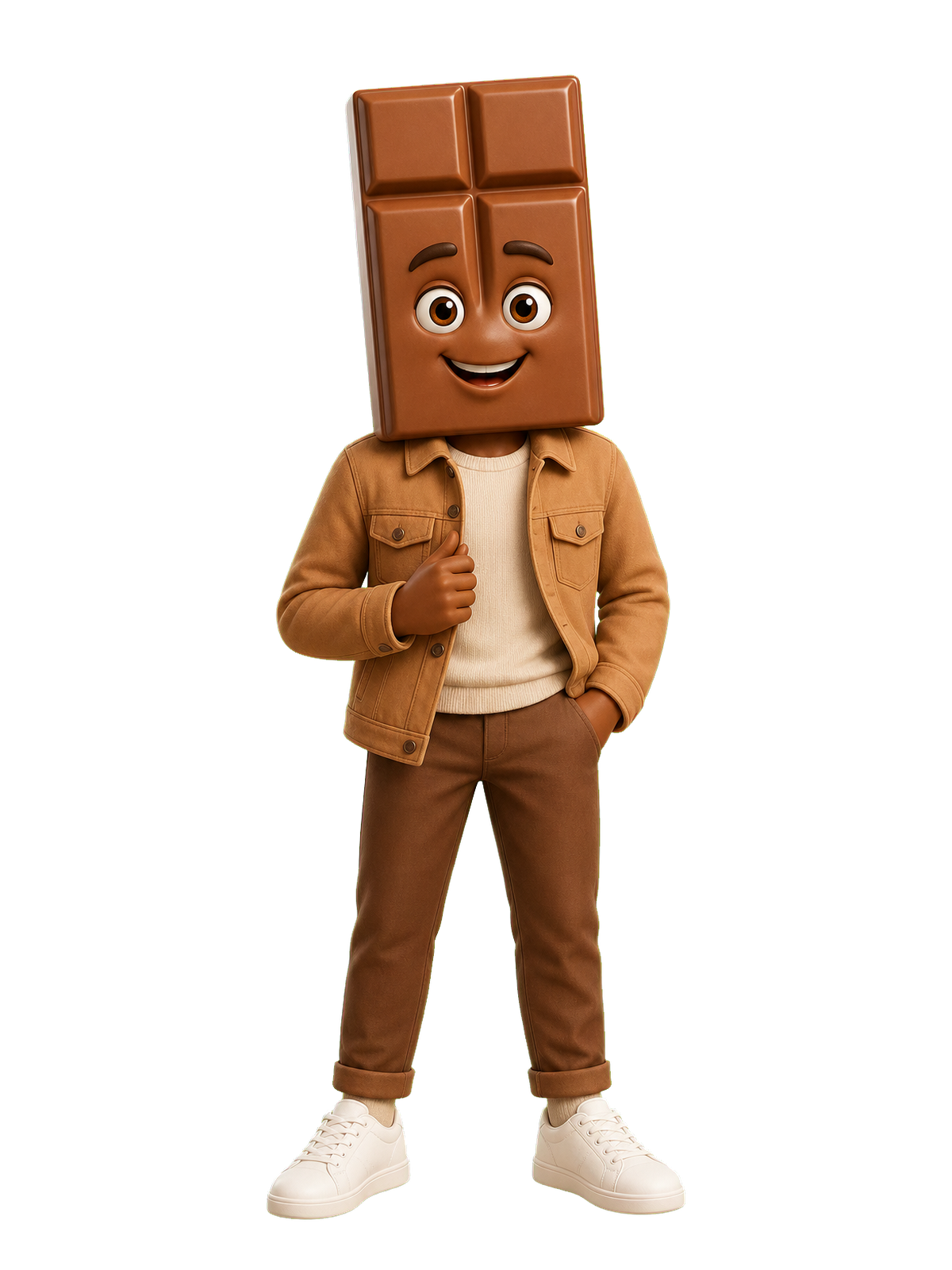 Personnage chocolat au lait
